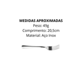 Garfo de Mesa Florença Aço Inox - A Gourmet