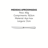 Faca Sobremesa Florença de Aço inox - A Gourmet