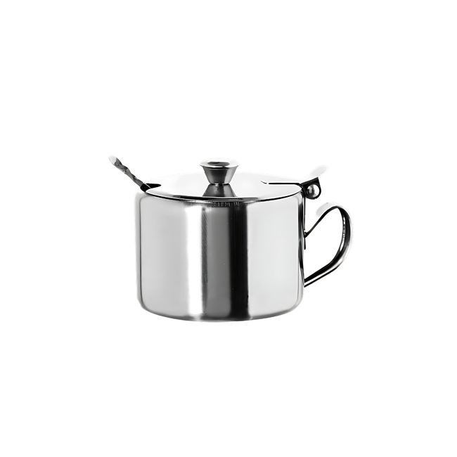 Açucareiro Com Tampa e Colher em Aço Inox - A Gourmet Hover Image