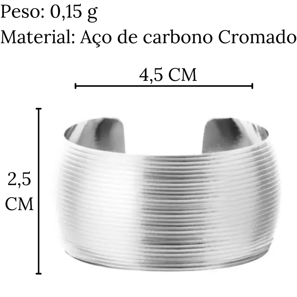 Anel Porta Guardanapo Argélia Prata Mimo Mimo Style