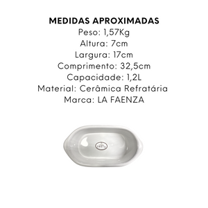 Assadeira Branca N2 Ceramica 1,2L - A Gourmet
