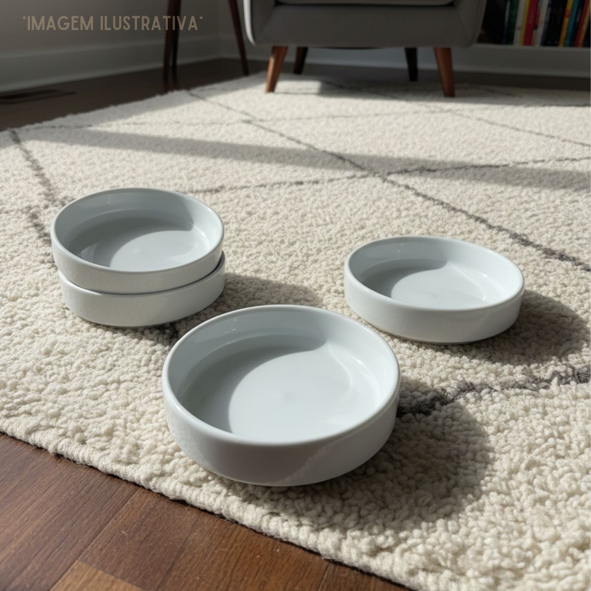 Comedouro cães e gatos 230ml porcelana