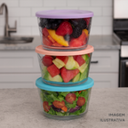 Tigela Vidro 670ml Tampa Sortida