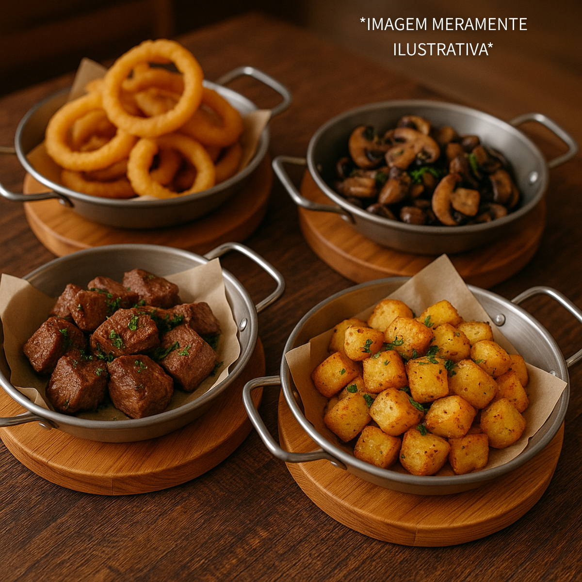 Panelinha Frigideira 20cm Com Tabua De Madeira - A Gourmet