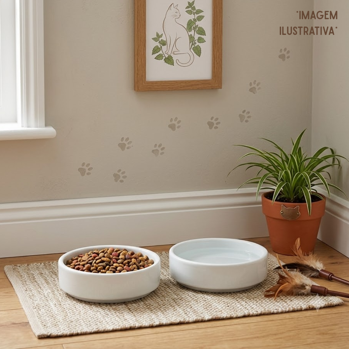 Comedouro De Porcelana Para Cachorro Pets Gato