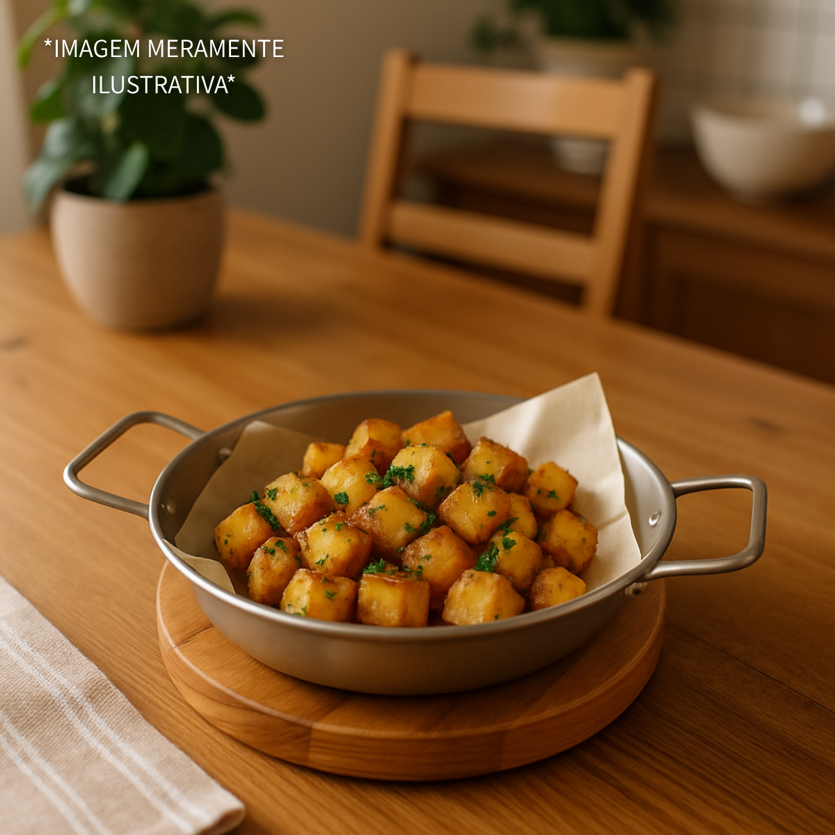 Panelinha Frigideira 20cm Com Tabua De Madeira - A Gourmet