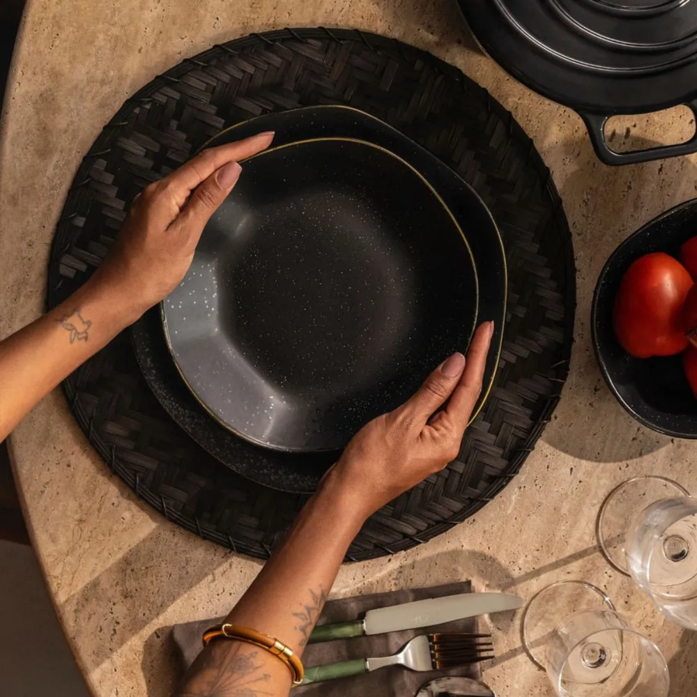 Prato sobremesa linha Ryo Volcano Oxford Oxford Pratos de Sobremesa