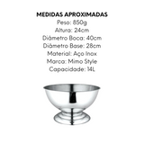 Champanheira em Aço Inox 40cm Mimo Style