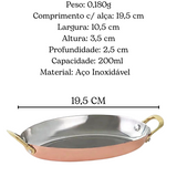 Mini Caçarola Oval 17cm Servir de Bronze Mimo Style