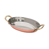 Mini Caçarola Oval 19cm Para Servir Aço Inox Bronze Mimo Style