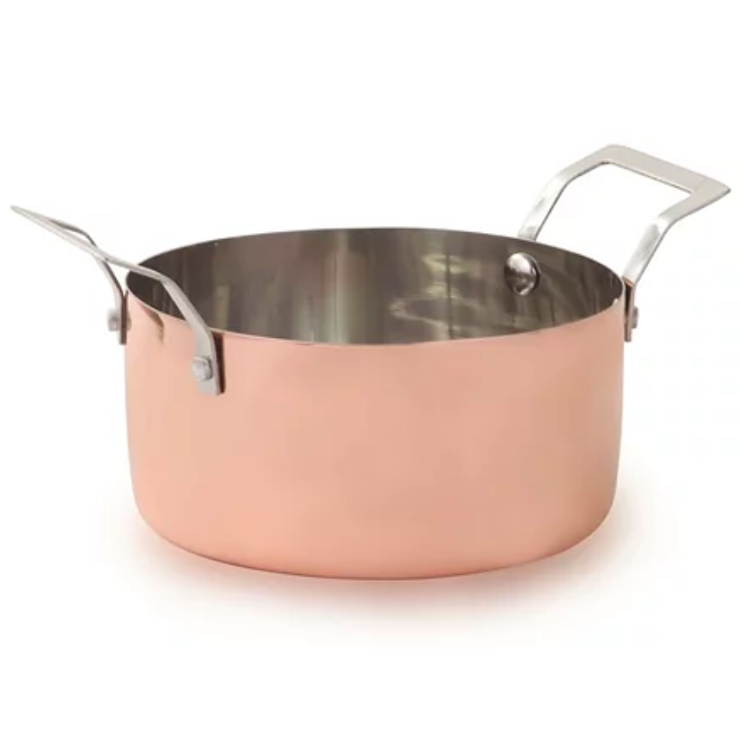 Mini Caçarola Para Servir Redonda Bronze Mimo Style