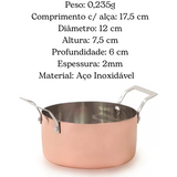 Mini Caçarola Para Servir Redonda Bronze Mimo Style