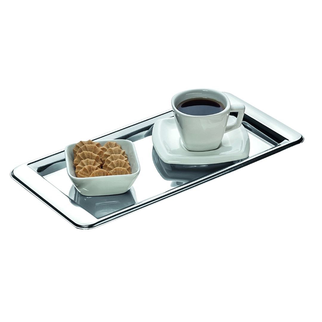 Bandeja de Café em Aço Inox 30cm Mimo Style