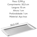 Bandeja de Café em Aço Inox 30cm Mimo Style