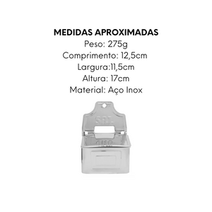 Saleiro Aço Inox Mimo Mimo Style