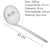 Escumadeira em Aço inox Grande Para Frituras Mimo Style