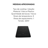 Cooktop Indução Portatil Mimo 220V - A Gourmet