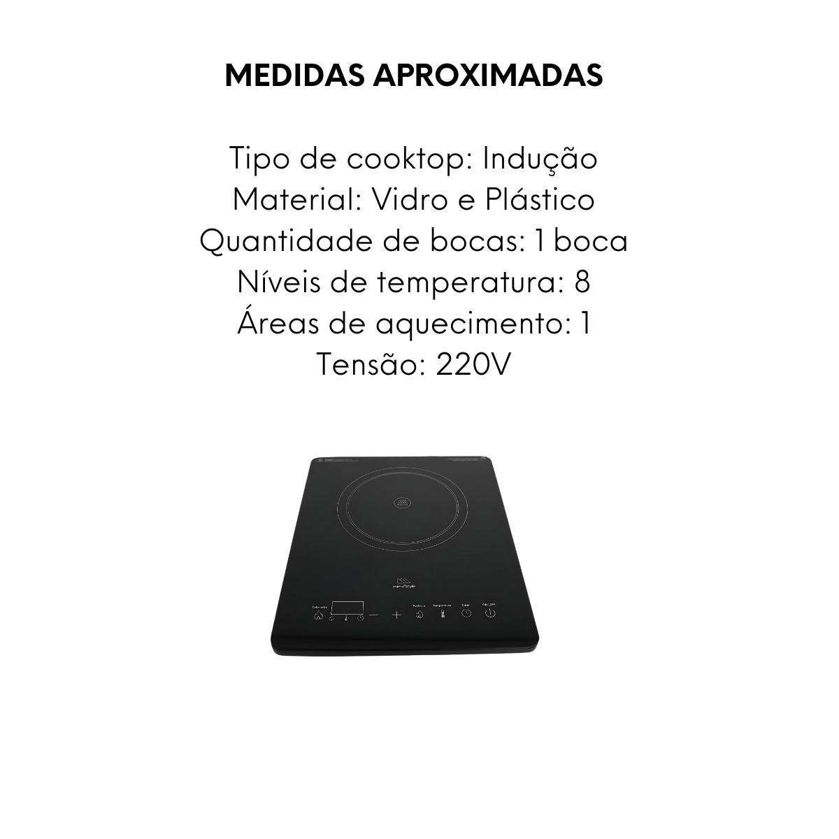 Cooktop Indução Portatil Mimo 220V - A Gourmet