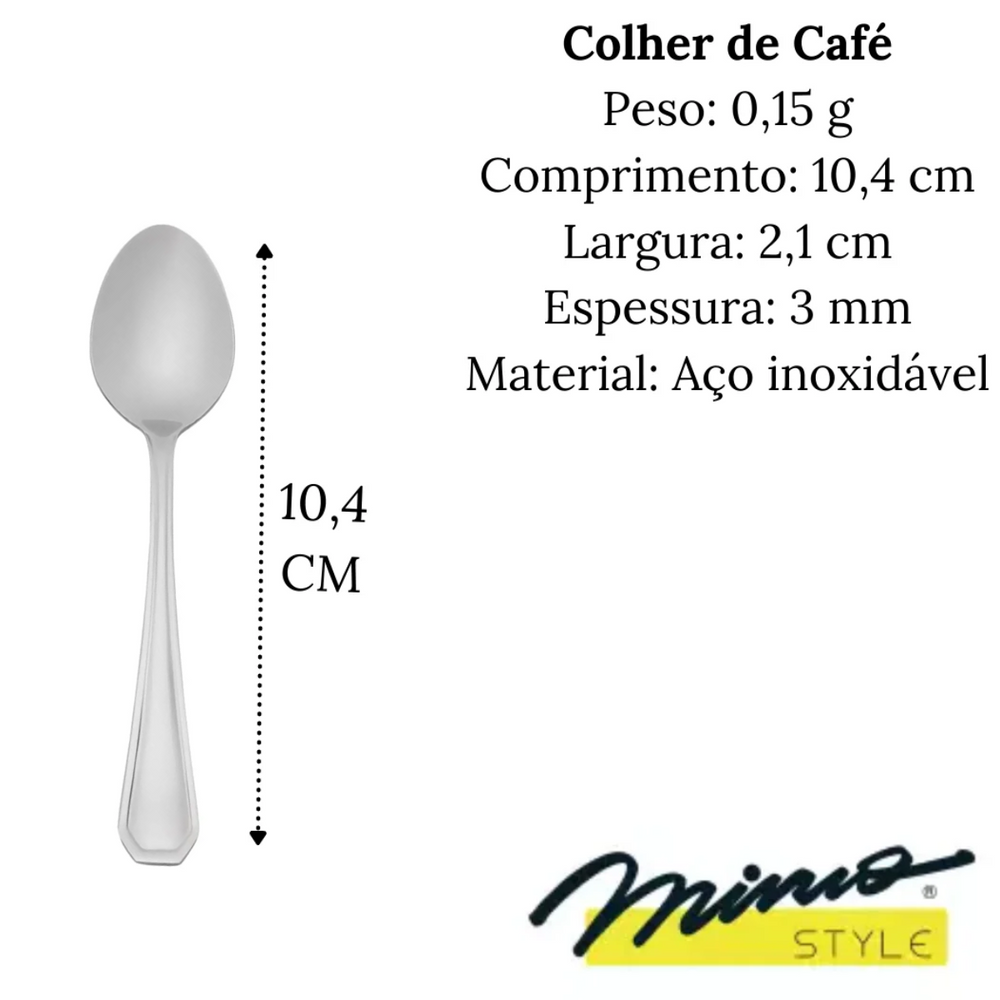 Colher de Café Mimo em Aço Inox Mimo Style