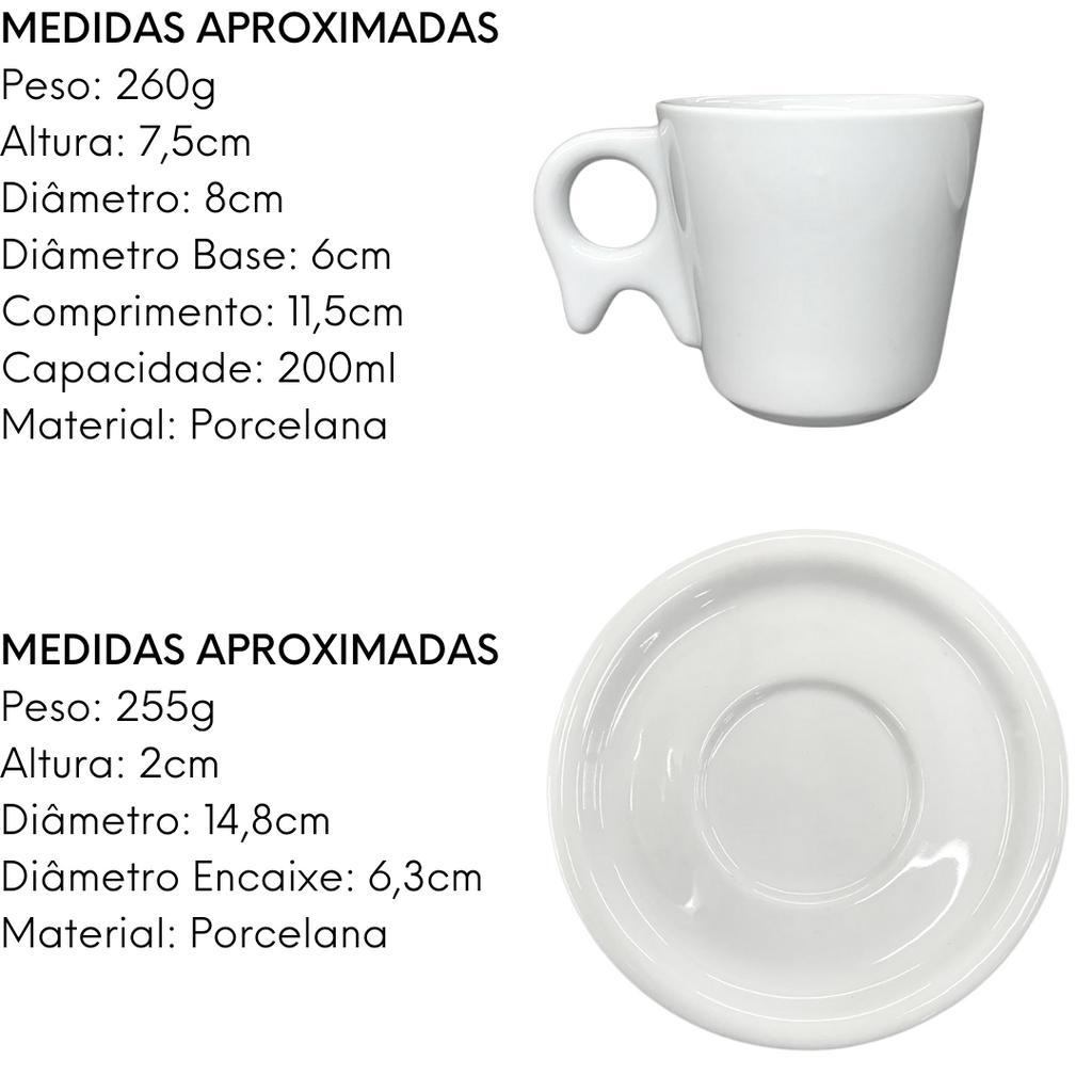 Xicara de Chá de Porcelana ATLAS