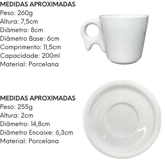 Xicara de Chá de Porcelana