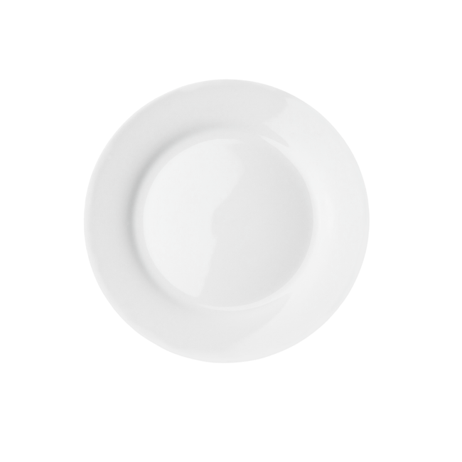 Prato Bianco Flat 28cm de Porcelana Segunda Linha - A Gourmet Hover Image