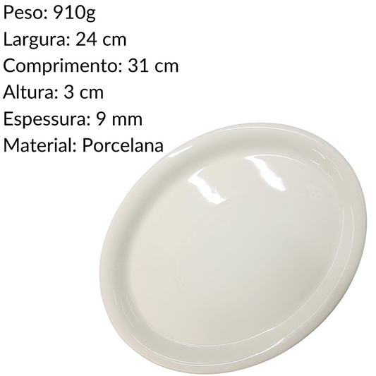 Travessa Oval em Porcelana 31cm Pequi