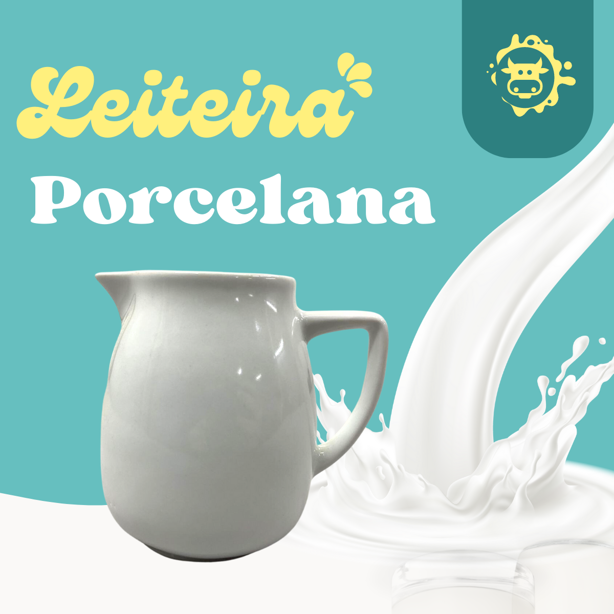 Leiteira Pequena 280ml em Porcelana ATLAS