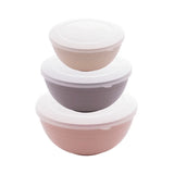 Conjunto 3 Bowls C/ Tampa Bambu Ecológico Cores Sortidas Lyor