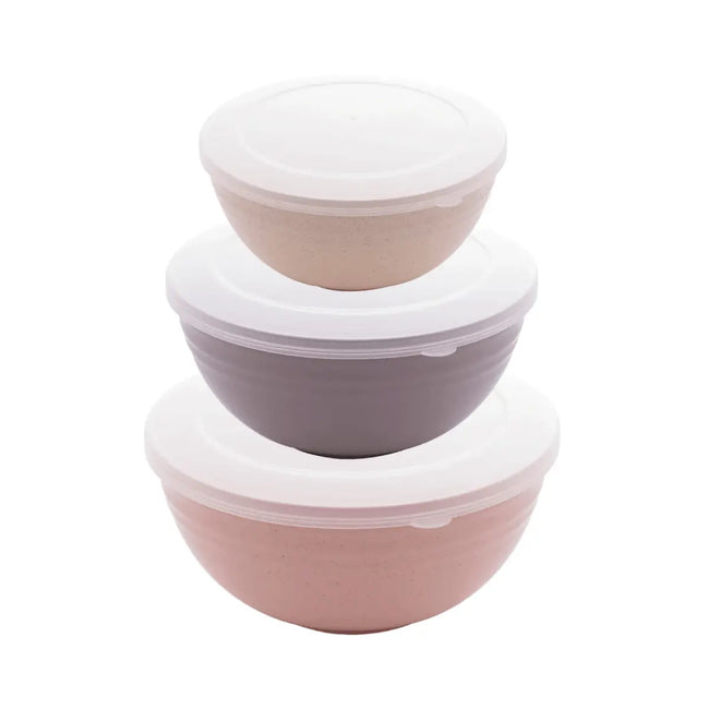 Conjunto 3 Bowls C/ Tampa Bambu Ecológico Cores Sortidas Lyor Hover Image