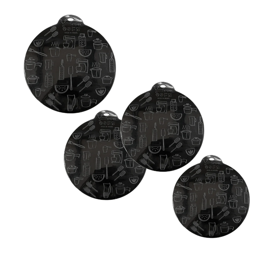 Conjunto 4 Descanso Almofada em Silicone Fogão Indução VemPlast