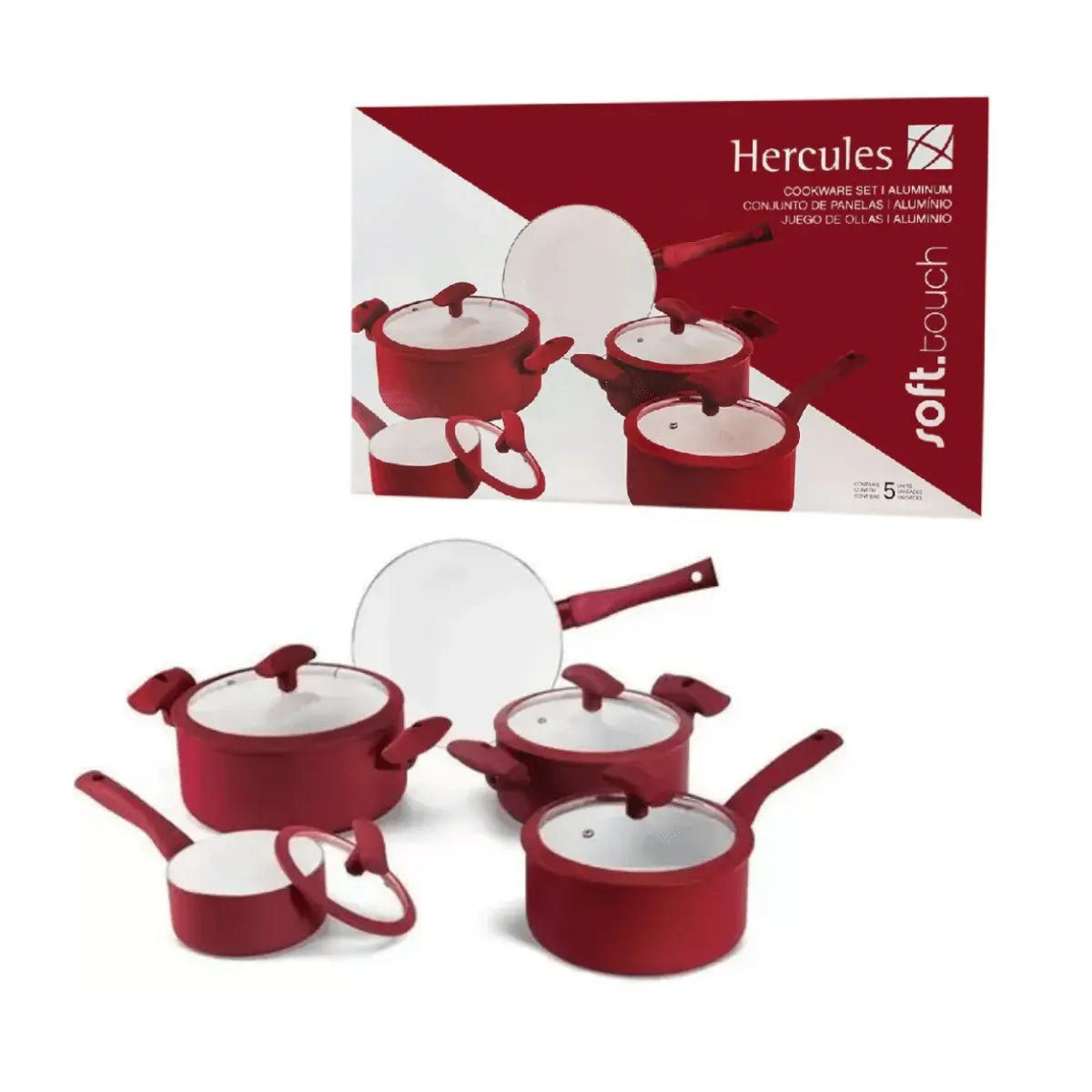 Conjunto de panelas Hercules 5 peças Hercules