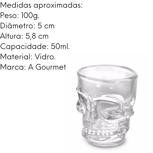 Copo de Vidro Caveira Shot Drinks Main Image