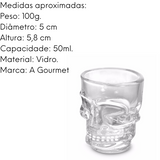 Copo de Vidro Caveira Shot Drinks