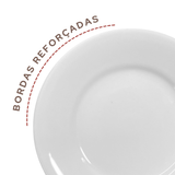 Prato Sobremesa Porcelana Com Aba
