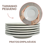 Prato Sobremesa Porcelana Com Aba
