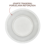 Prato Sobremesa Porcelana Com Aba