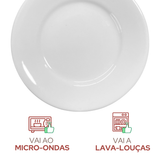 Prato Sobremesa Porcelana Com Aba