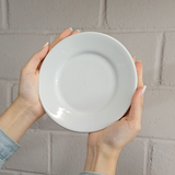 Prato Sobremesa Porcelana Com Aba