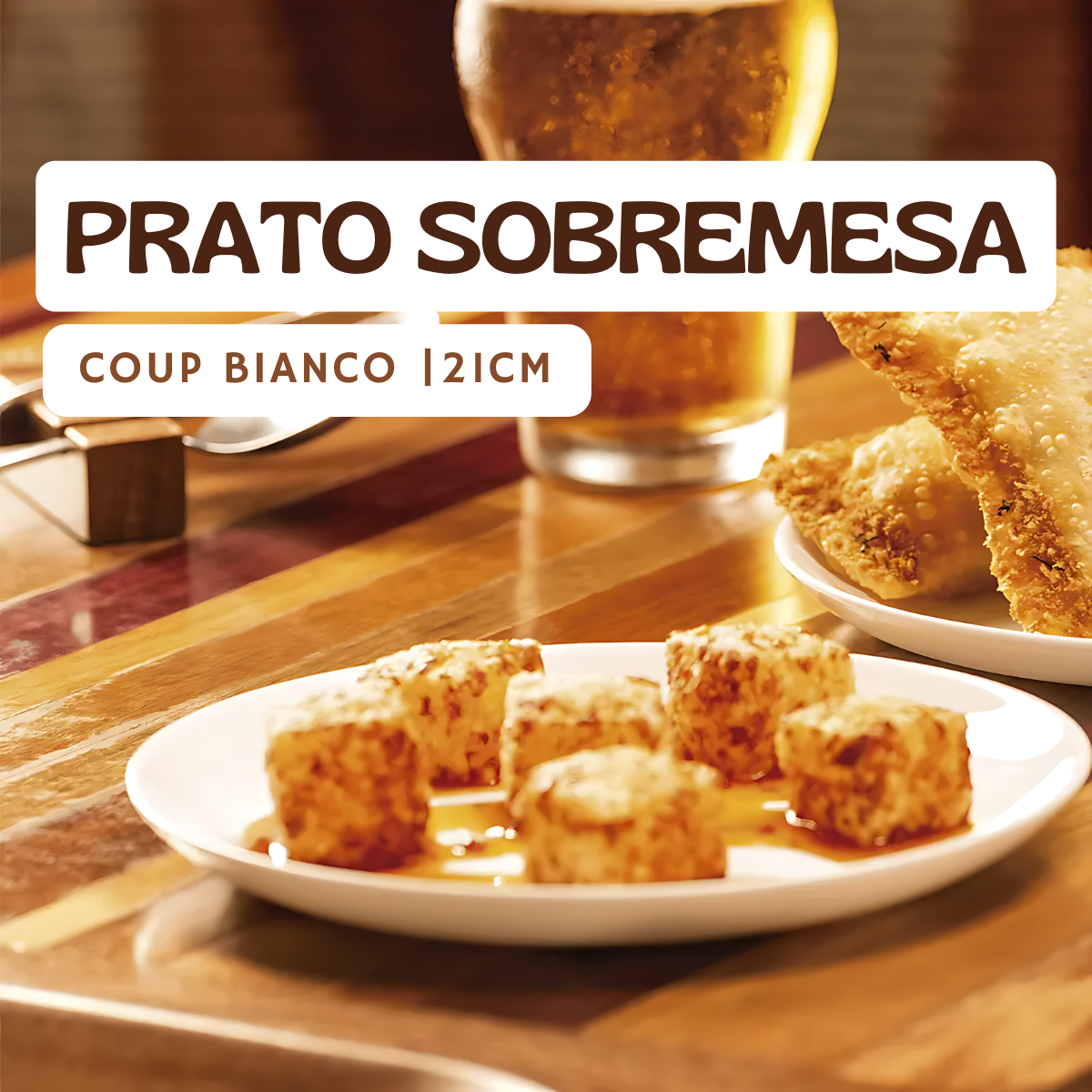Prato Sobremesa Coup Bianco 21cm - A Gourmet