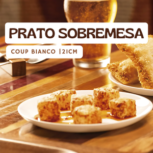 Prato Sobremesa Coup Bianco 21cm - A Gourmet