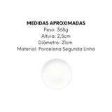 Prato Sobremesa Coup Bianco 21cm - A Gourmet