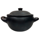 Panela de Barro Preto Capixaba N6  Com Tampa 9,5L Artesanato Vilas Boa