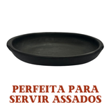 Travessa barro preto rustico