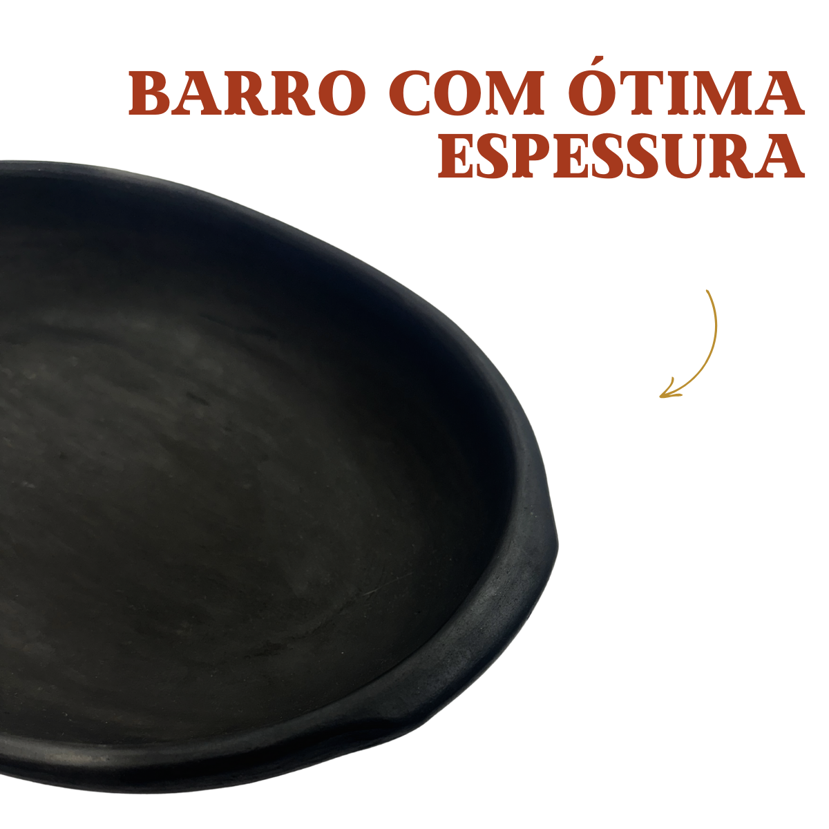 Travessa barro preto rustico
