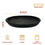 Travessa barro preto rustico