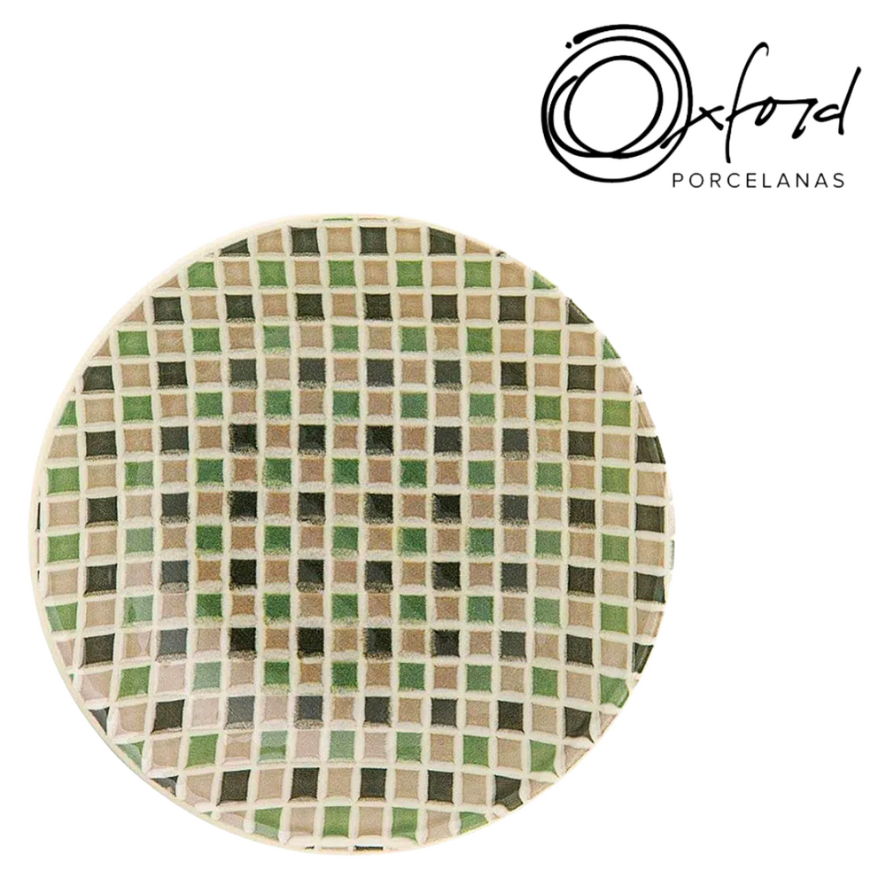 Prato Fundo de Ceramica Unni Piastrella Oxford