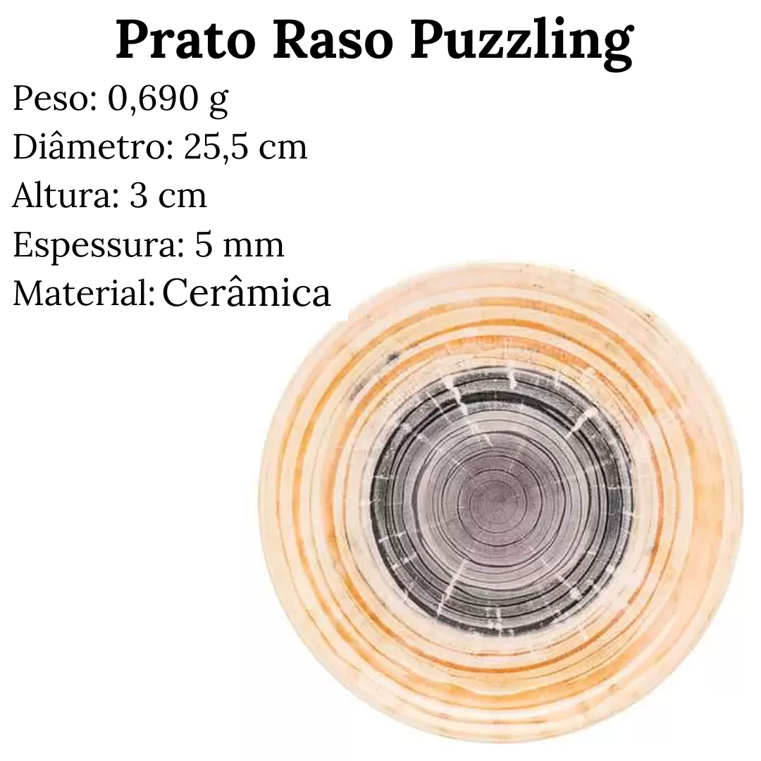 Jogo de Mesa 16 Peças de Porcelana Puzzling Oxford
