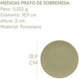 Conjunto de 4 Prato Sobremesa Oliva - A Gourmet