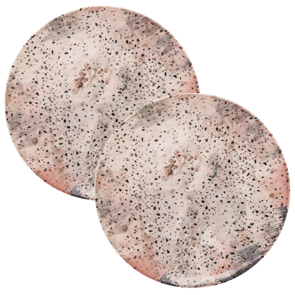 Prato Sobremesa Ceramica Terrazzo 19cm Oxford